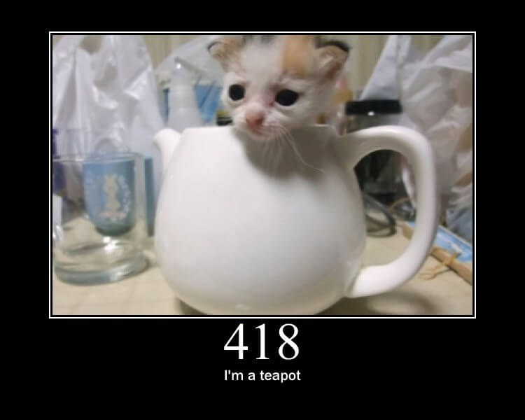 Par contre, si c'est juste pour prendre le thé... merci de se référer à l'erreur 418.