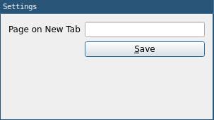 Il n'y a qu'une seule option dans les réglages 'Page on New tab' et un bouton save