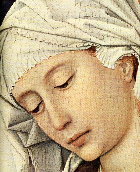 « Madeleine lisant » (détail) - huile sur bois - vers 1430 JPEG - 72.7 ko