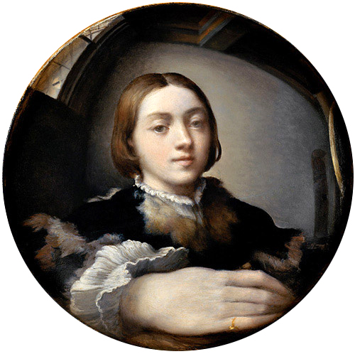 « Autoportrait au miroir convexe », vers 1530. JPEG - 194.7 ko