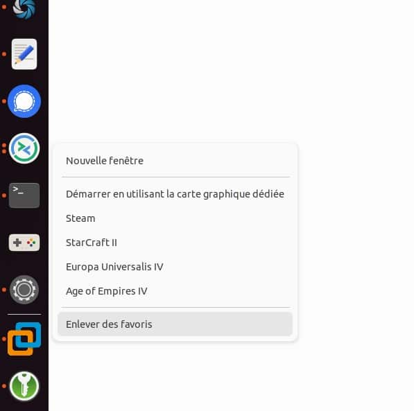 Comment grouper des raccourcis dans un dossier de lancement dans le Dock Ubuntu