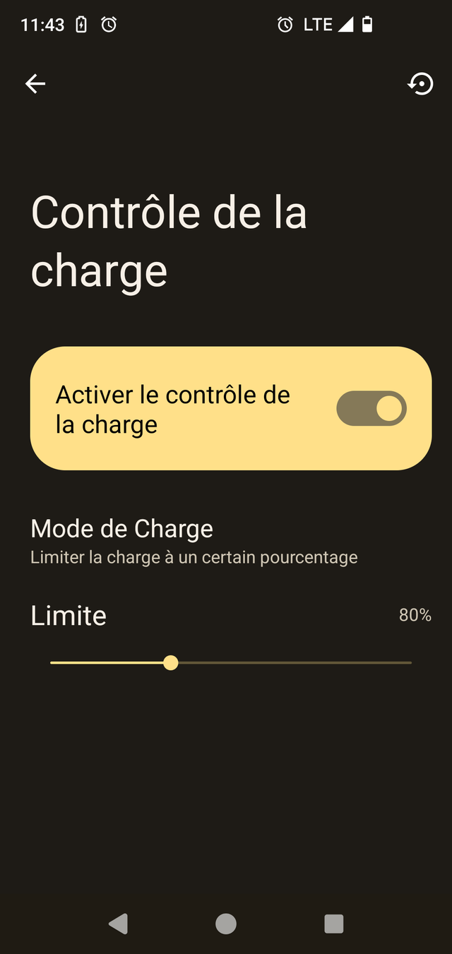 Activer le contrôle de charge