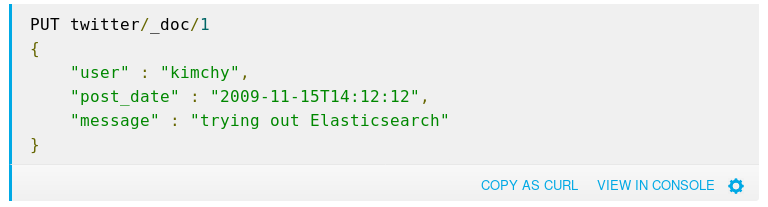Extrait de la documentation Elasticsearch