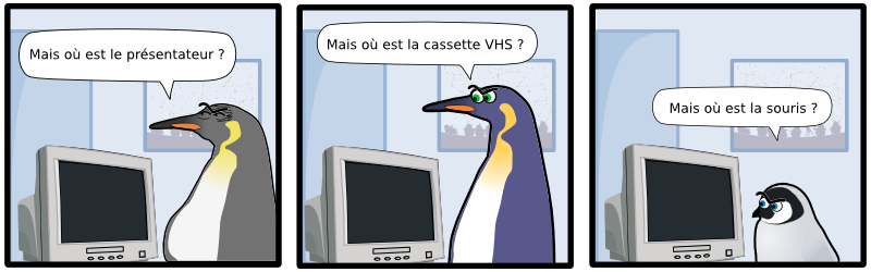 Mais où est le présentateur ? Mais où est la souris ? Mais où est la cassette VHS ?