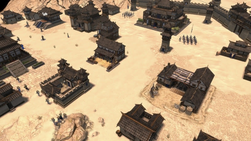 Diversité des bâtiments de la civilisation han dans le jeu 0 A.D.