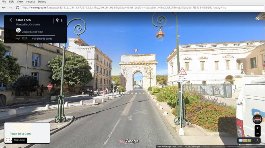 Google Street View qui est juste nickel