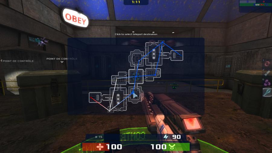 Xonotic 0.8.2 : téléportation