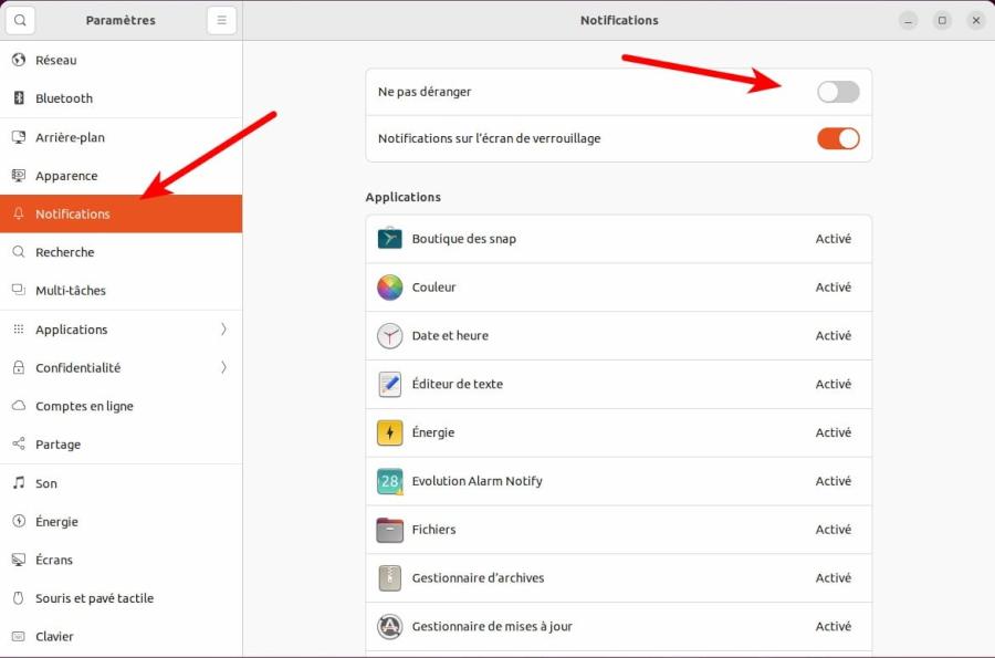 Comment désactiver les notifications dans Ubuntu (Ne pas déranger)