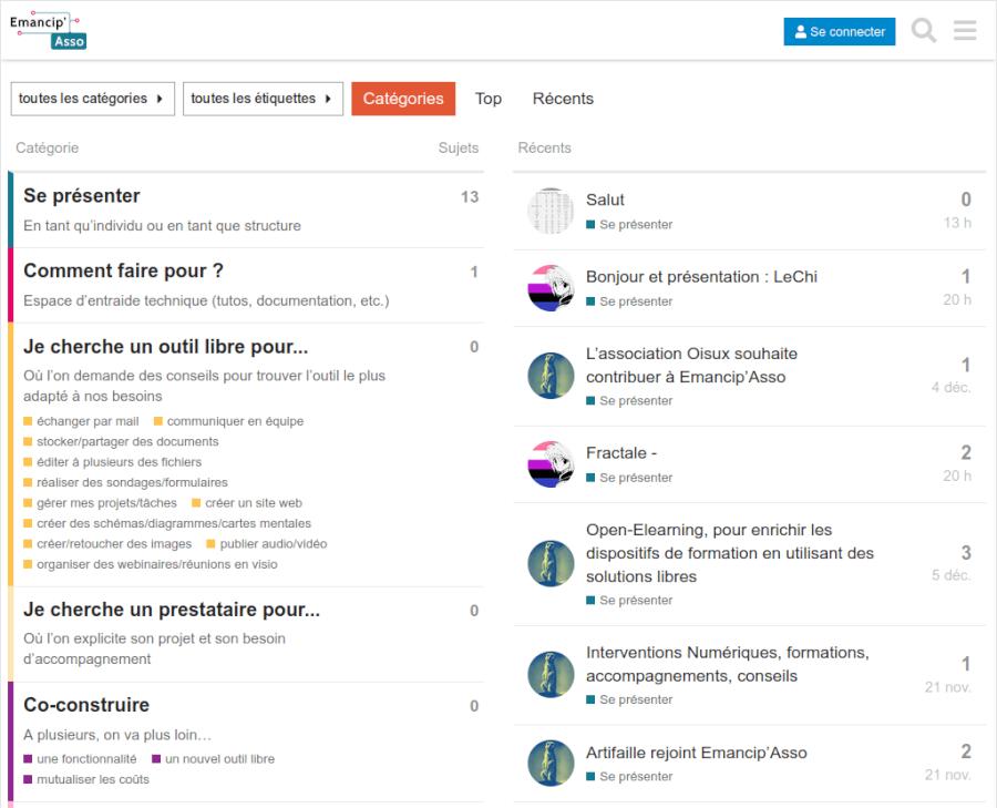 capture page accueil communauté emancipasso