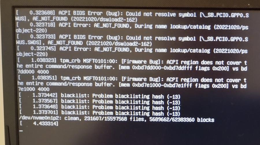 ACPI BIOS Error dans Ubuntu